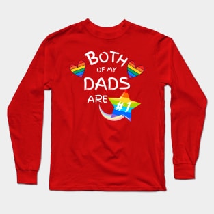 Both of My Dads Are Number One Gay Pride Red Long Sleeve T-Shirt